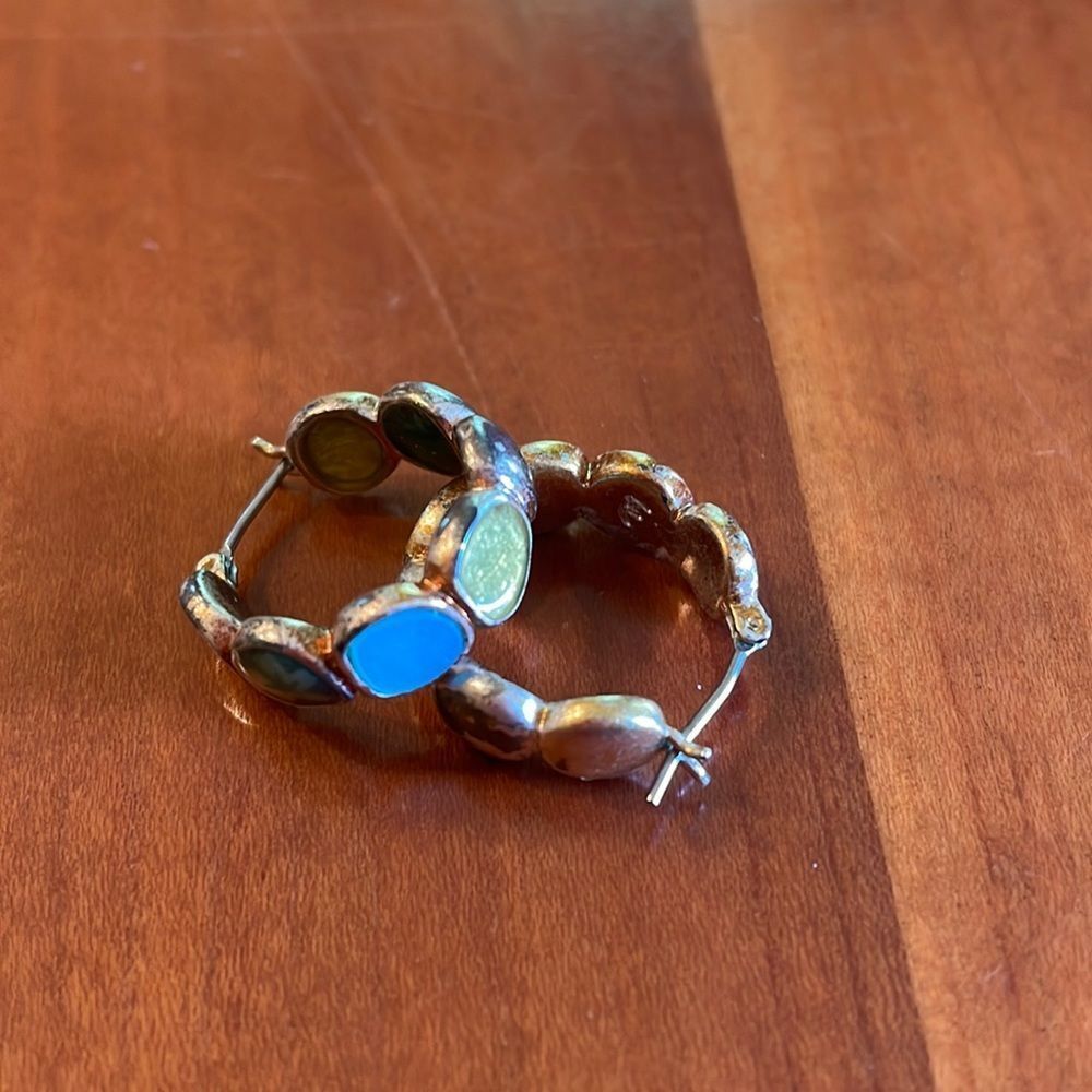 Multi colored pierced earrings